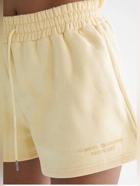 Comfrt Pastel Yellow Comfort Collection Drawstring Shorts